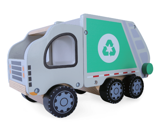Wooden recycling truck