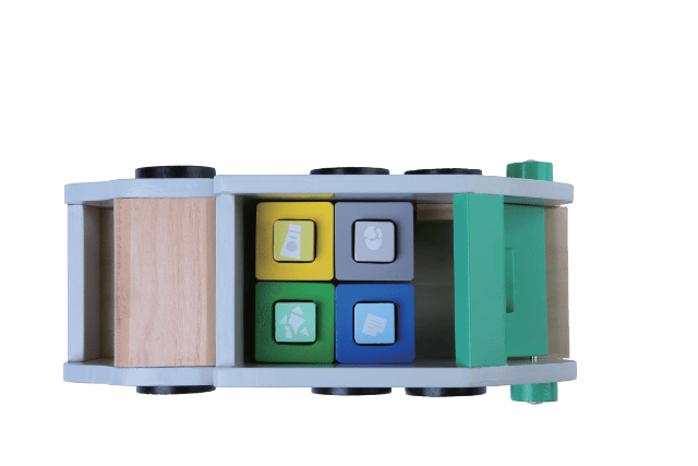 Wooden recycling truck