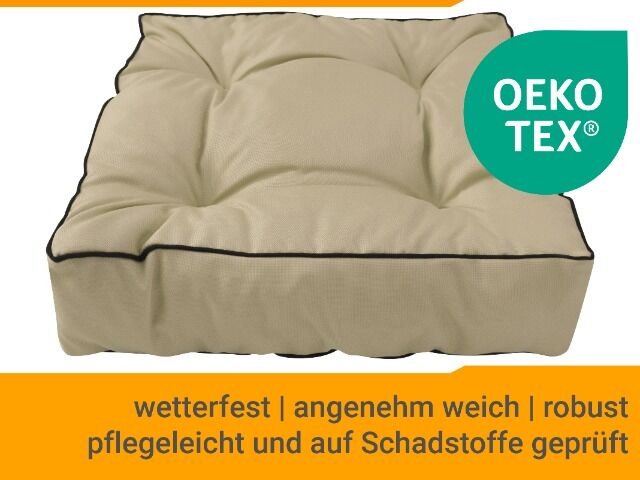 MEGA SALE Outdoor Boxkissen Sitzkissen Gastro 40x40x9 cm mit Trageriemen
