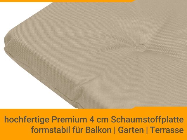 MEGA SALE Outdoor Sitzkissen Stuhlkissen Gastro 40x40x4cm