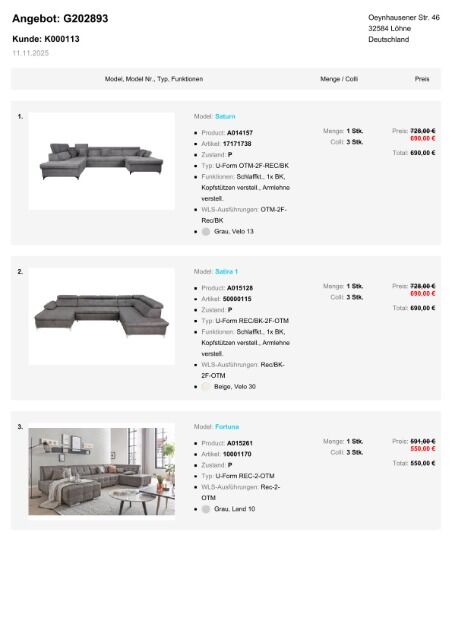P4 Nov25 Möbel Wohnlandschaft Funktion Bettkasten Sparpreispaket