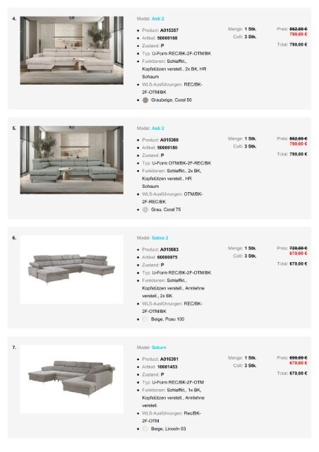 P4 Nov25 Möbel Wohnlandschaft Funktion Bettkasten Sparpreispaket