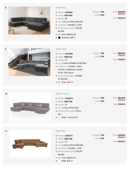 P4 Nov25 Möbel Wohnlandschaft Funktion Bettkasten Sparpreispaket