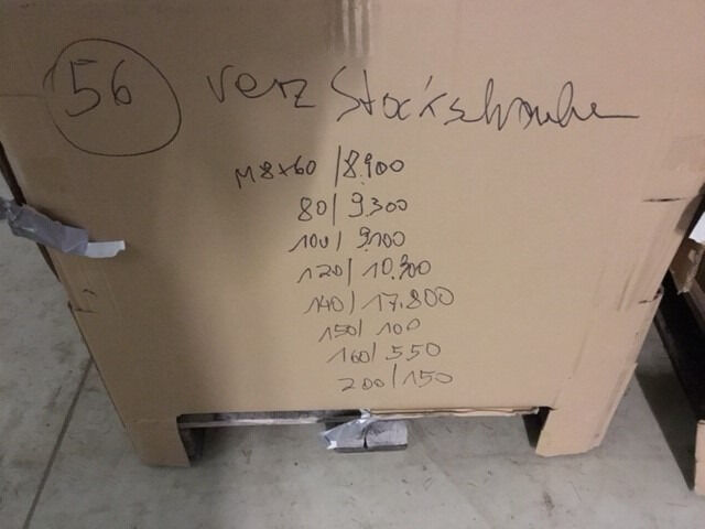 Stockschrauben Schraubstifte verzinkt Holzgewinde metrisches Gewinde Palette 56