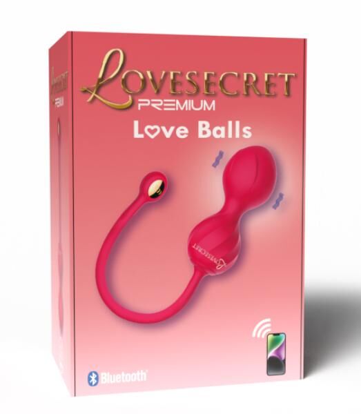 Lovesecret Premium - LS01 - Liebeskugeln - App-gesteuertes Kegelspiel für Paare - 9 Vibrationen - Pink - Geschenkbox