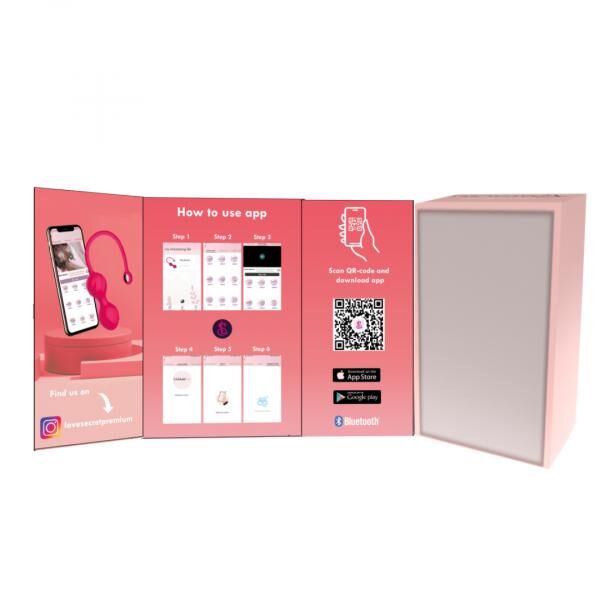 Lovesecret Premium - LS01 - Liebeskugeln - App-gesteuertes Kegelspiel für Paare - 9 Vibrationen - Pink - Geschenkbox