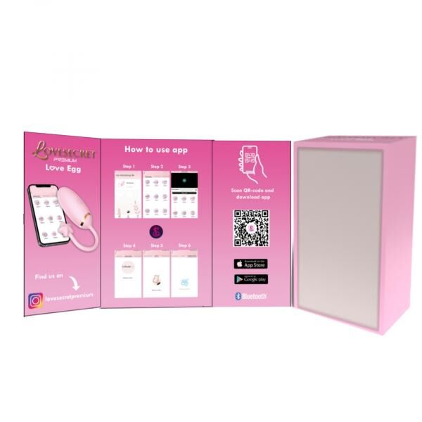 Lovesecret Premium - LS02 - Liebes-Ei - App-gesteuertes Pärchen-Spiel - 9 Vibrationen - Pink