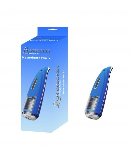 Lovesecret Premium - LS06 - Masturbator Pro 2 Blau - Mega Size Up/Down / Rotierend - Wiederaufladbar -