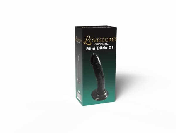 LoveSecret Sensual – LS30 - Mini Dildo 01 Black - Realistic Dildo Suction Cup 14 Cm / 5.5 Inch