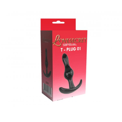 Lovesecret Sensual - LS09 - T-Plug 01 - Anal Plug Black - 8,5 Cm / 3,5 Inch