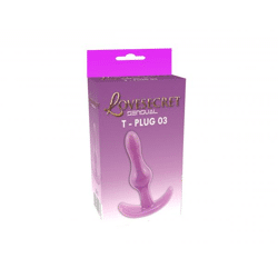 Lovesecret Sensual - LS11 - T-Plug 03 - Anal Plug Lila - 8,5 Cm / 3,5 Zoll