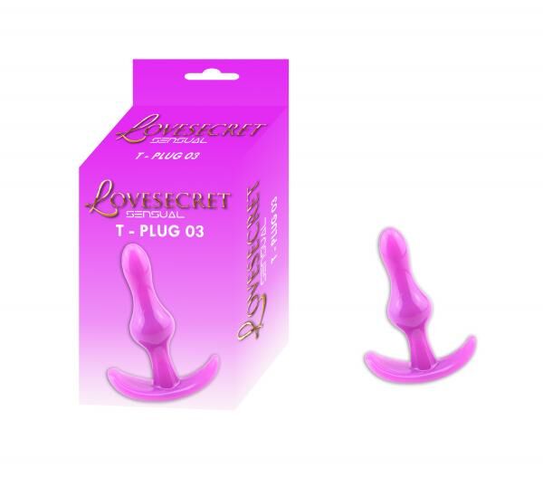 Lovesecret Sensual - LS11 - T-Plug 03 - Anal Plug Lila - 8,5 Cm / 3,5 Zoll
