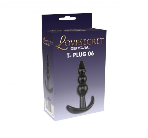 Lovesecret Sensual - LS15 - T-Plug 06 Black - Anal Plug 9.3 cm / 3.9 inch