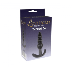 Lovesecret Sensual - LS15 - T-Plug 06 Black - Anal Plug 9.3 cm / 3.9 inch