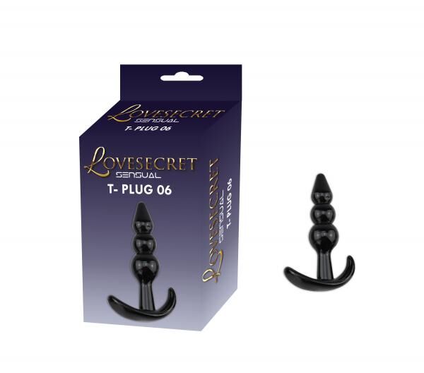 Lovesecret Sensual - LS15 - T-Plug 06 Black - Anal Plug 9.3 cm / 3.9 inch
