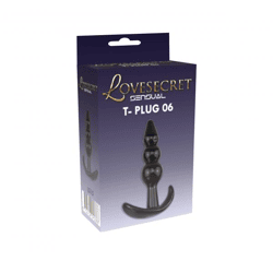 Lovesecret Sensual - LS15 - T-Plug 06 Schwarz - Anal Plug 9.3 cm / 3.9 inch