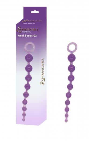 Lovesecret Sensual - LS26 - Anal Perlen Lila - 30 cm / 11.8 inch, Max Ø 3.5 cm / 1.4 inch