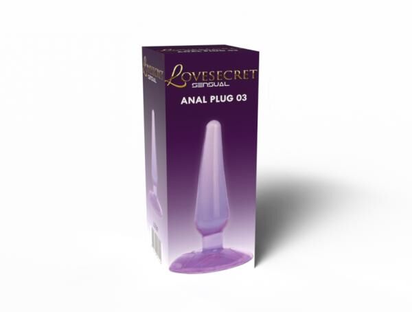 Lovesecret Sensual - LS29 - Anal Plug 03 Lila - Saugnapf - 11 Cm / 4,3 Zoll