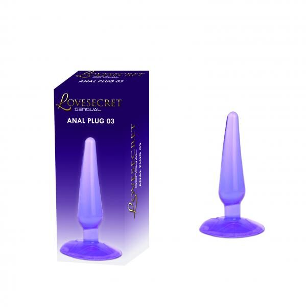 Lovesecret Sensual - LS29 - Anal Plug 03 Lila - Saugnapf - 11 Cm / 4,3 Zoll