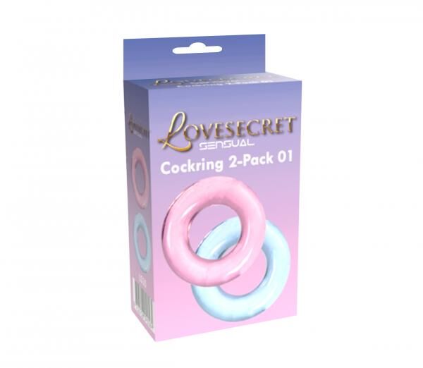 LoveSecret Sensual – LS35 – Cockring 2-Pack 01 (Pink & Blue)