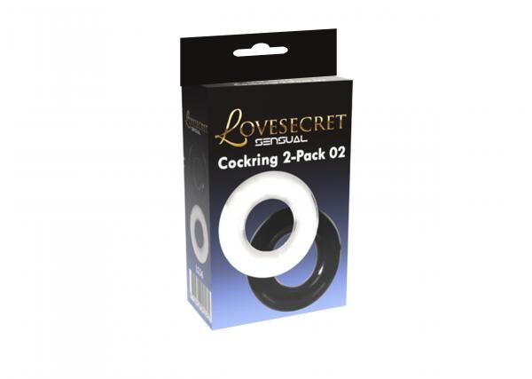 LoveSecret Sensual - LS36 - Cockring 2er-Pack 02 (Klar & Schwarz)