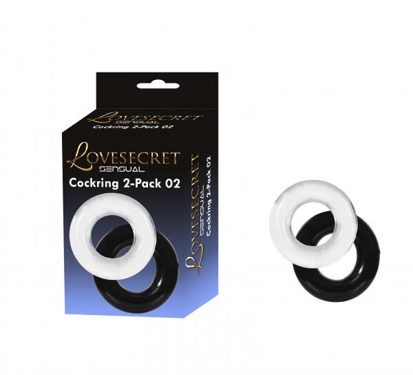 LoveSecret Sensual - LS36 - Cockring 2er-Pack 02 (Klar & Schwarz)