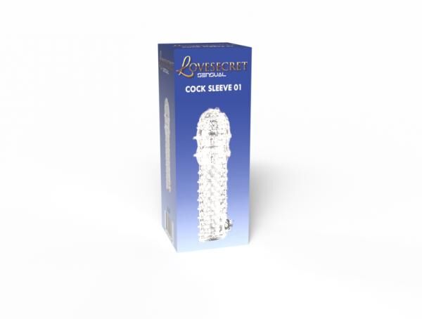 Lovesecret Sensual - LS37 - Cock Sleeve 01 - Transparente Penishülse gerippt - Länge 12,5 CM/ 4.9 Inch