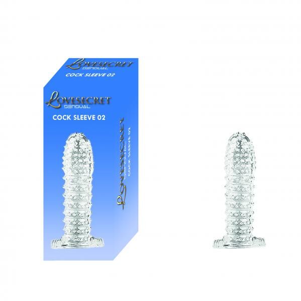 Lovesecret Sensual - LS38 - Cock Sleeve 02 - Transparente Penishülse gerippt - Länge 12,5 CM/ 4.9 Inch