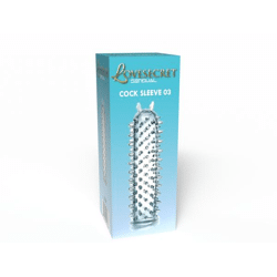 Lovesecret Sensual - LS39 - Schwanzhülse 03 - Transparente Penishülse gerippt - Länge 12,5 CM/ 4.9 Inch