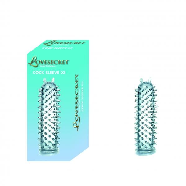 Lovesecret Sensual - LS39 - Schwanzhülse 03 - Transparente Penishülse gerippt - Länge 12,5 CM/ 4.9 Inch