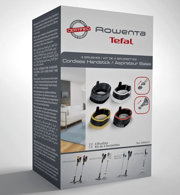 Rowenta ZR904201 – 4er Bürstenset für Staubsauger – Zubehörset
