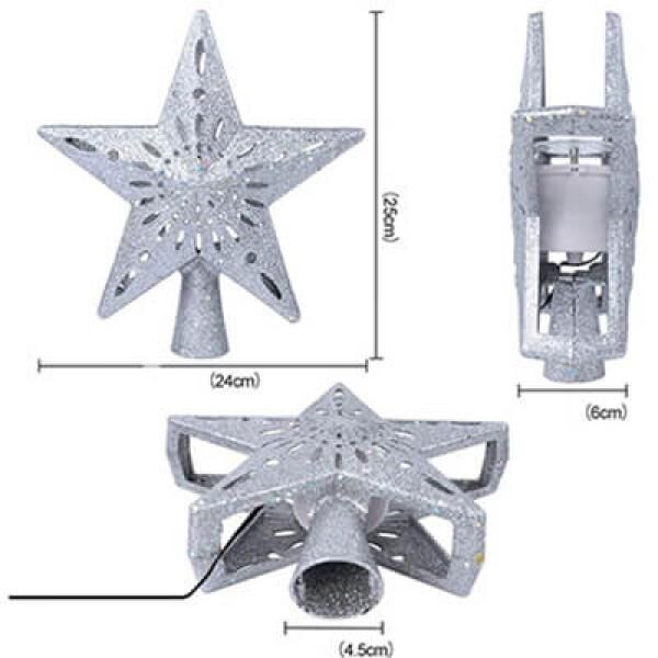 3D Stern für Weihnachtsbaum (gold)
