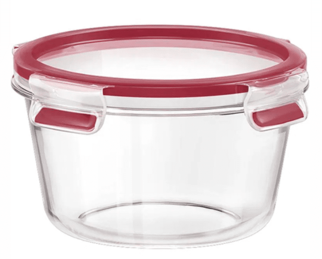 Runde Glasdose 0.9 L – luftdicht, hitzebeständig & stapelbar – A-Ware