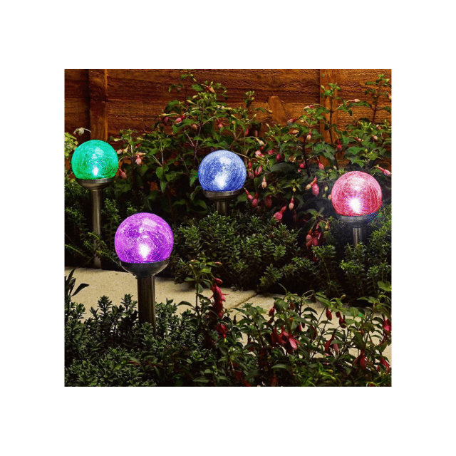 Gartenleuchten 4er Set Außenleuchten Gartenlicht Outdoor Wetterfeste Gartenbeleuchtung Restposten