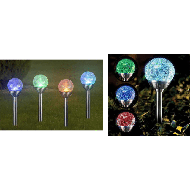 Gartenleuchten 4er Set Außenleuchten Gartenlicht Outdoor Wetterfeste Gartenbeleuchtung Restposten