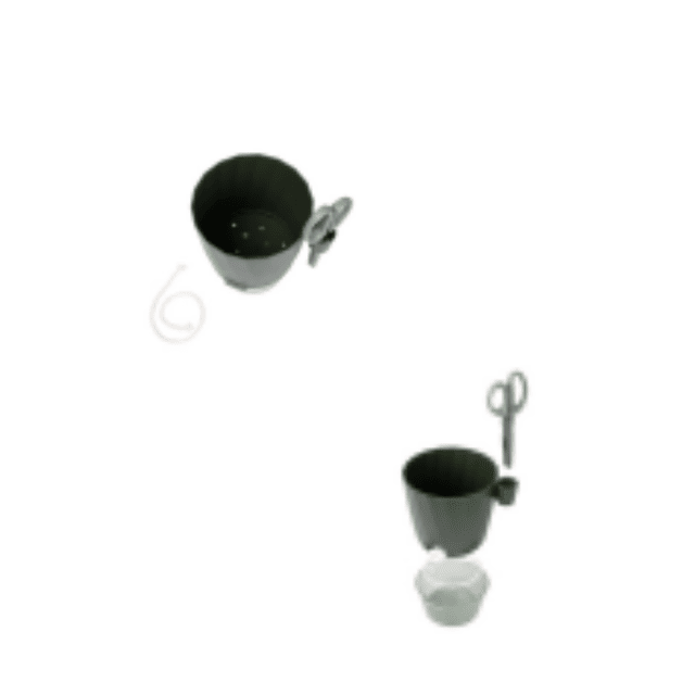 Kräuterset mit Schere Kräuterzucht Kräutertopf Kräutergarten Indoor Selbstbewässerndes Küchenkräuter Restposten