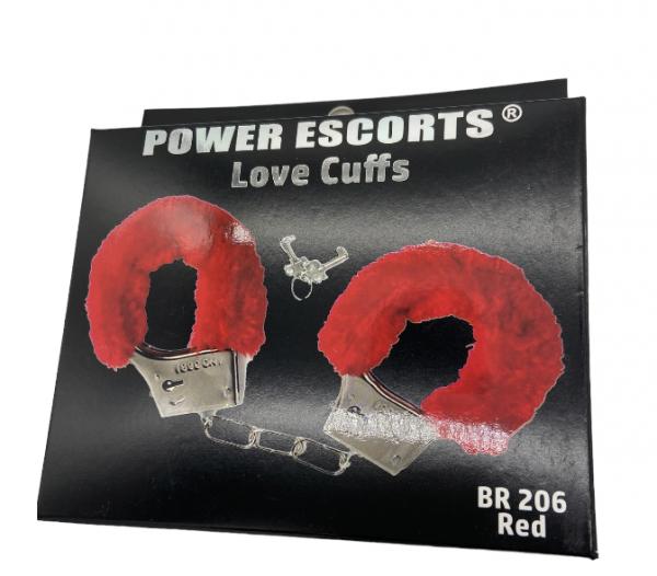 Power Escorts - 7 Pcs Pack Handschellen - Regenbogen, Schwarz, Rot, Pink, Metall und Leopard. Sexy, wuschelige Handschellen 