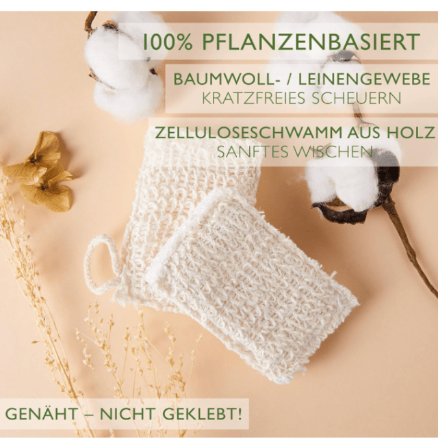 SWUPER 4X Luffa Spülschwamm Haushaltsschwamm Bio Küchenschwamm Nachhaltiger Plastikfreier Restposten