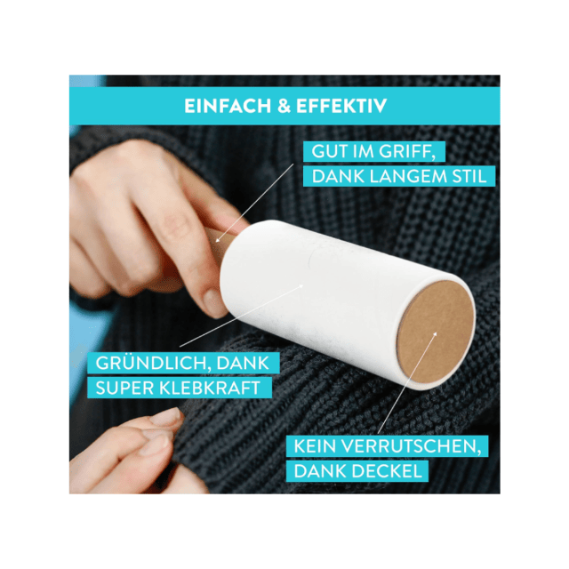 Swuper Fusselrolle Fusselroller Textilroller Fusselentferner Wiederverwendbare Rollbürste Tierhaare Entferner Restposten