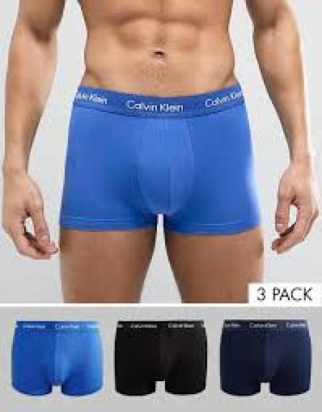 Calvin Klein Cotton Stretch 3er-Pack niedrig geschnittene Badehosen 