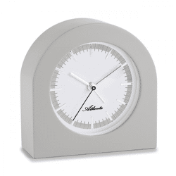 Klassisch elegante Quartz-Tischuhr, schleichende Sekunde, filigranes Index-Zifferblatt, Holzgehäuse, WeckFunktion