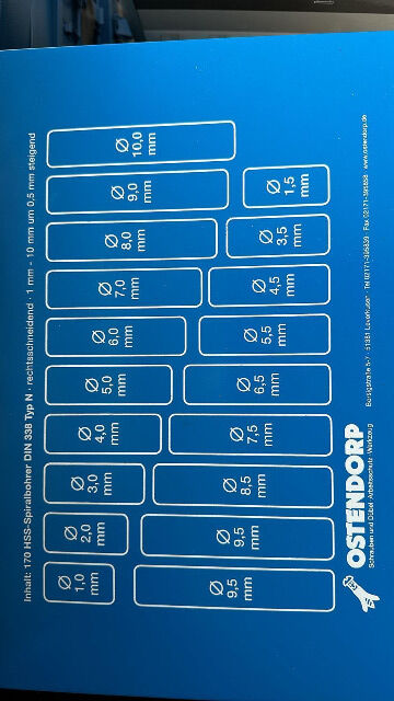Bohrer Satz 170-tlg.Spiralbohrer 338 Industrieausf. Profiqualität HSS Palette