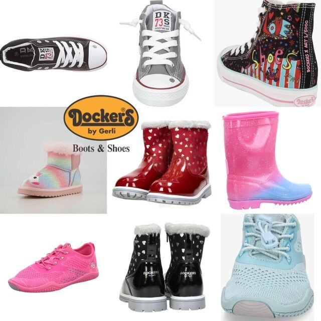 8,50€ Dockers Kinderschuhe Mix A-Grade Sneaker Stiefel Jungen Mädchen neu in OVP ab 50 Paar Deutschland Lager Versand weltweit