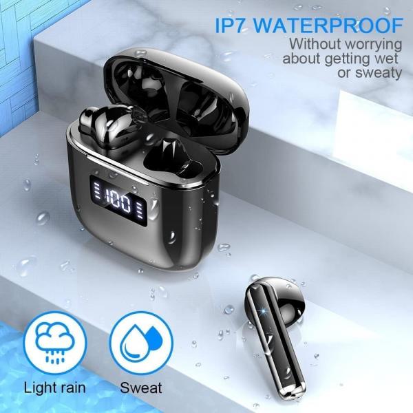 Bluetooth 5.3 In-Ear Kopfhörer mit ENC, 4 Mikrofonen, LED-Display & IP7 – Großhandel / Restposten