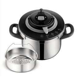 Seb 4,5-L Schnellkochtopf aus Edelstahl – P4550600 – Energieeffizient, sicher & robust – Neuware