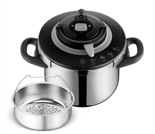 Tefal 10-L Edelstahl-Schnellkochtopf – P4551500 – Extra groß, sicher & energieeffizient – Neuware