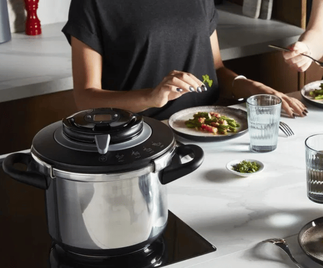 Tefal 10-L Edelstahl-Schnellkochtopf – P4551500 – Extra groß, sicher & energieeffizient – Neuware