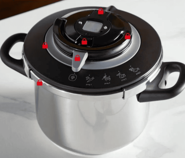 Tefal 10-L Edelstahl-Schnellkochtopf – P4551500 – Extra groß, sicher & energieeffizient – Neuware