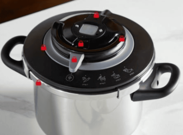 Tefal 8-L Edelstahl-Schnellkochtopf – P4551400 – Robust, sicher & energieeffizient – Neuware