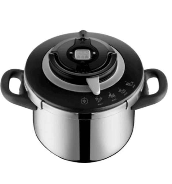 Tefal 8-L Edelstahl-Schnellkochtopf – P4551400 – Robust, sicher & energieeffizient – Neuware
